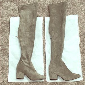 “Carina” Taupe OTK Boots by Goodnight Macaroon.